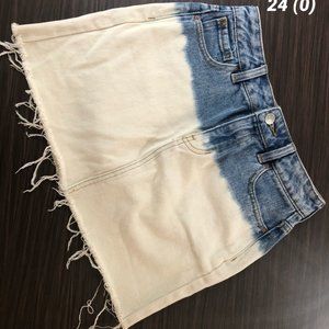Pacsun Blue and White Jean Skirt